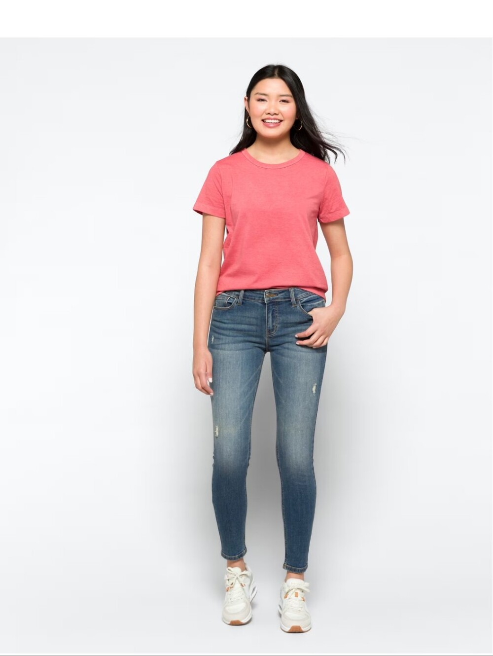 Studio Blue Peyton Mid Rise Distressed Skinny Jean